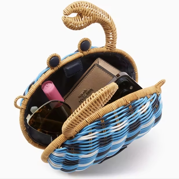 NWT KATE SPADE NOVELTY PINCH ME WICKER CROSSBODY BAG - Picture 6 of 6
